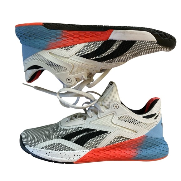 Reebok Nano X Tennis Cross Training Running Shoe White Blue Orange (Size 9.5) - Picture 3 of 16